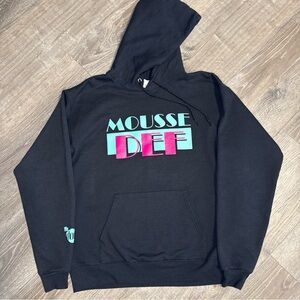 The Doux Mousse Def Hoodie Sweatshirt M Black Sweater Long Sleeve Pullover Men's